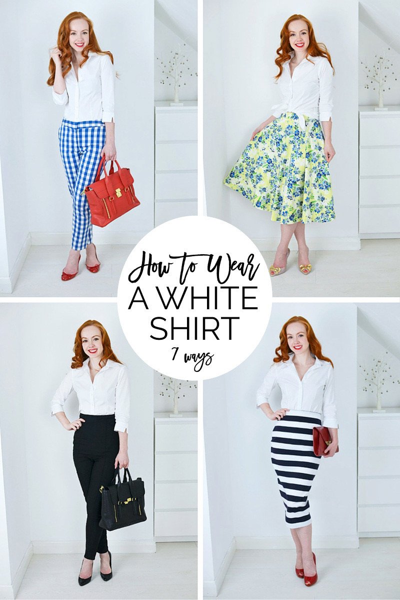 Wardrobe Essentials: How to Wear a White Shirt - 7 Ways ⋆ Forever Amber ...